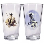 Drinkware - Frank Frazetta - Silver Warrior & The Huntress Pint Glass 2-Pack