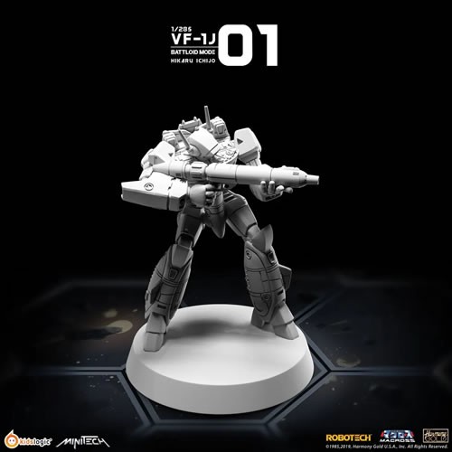 Minitech Miniature Model Kits - Macross / Robotech - Valkyrie VF1J Battloid Mode (Hikaru Ver)