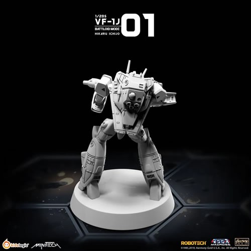 Minitech Miniature Model Kits - Macross / Robotech - Valkyrie VF1J Battloid Mode (Hikaru Ver)