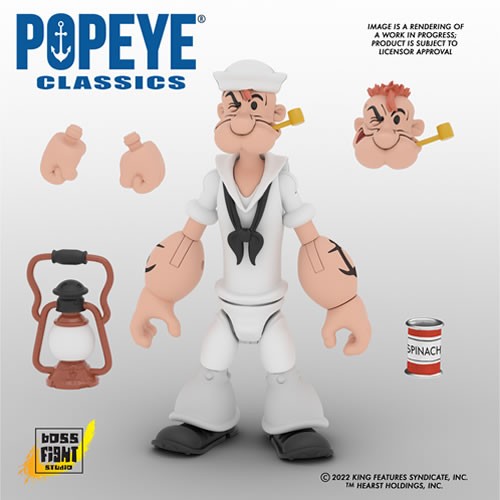 Popeye Classics Figures - W02 - 1/12 Scale Popeye (White Sailor Suit)