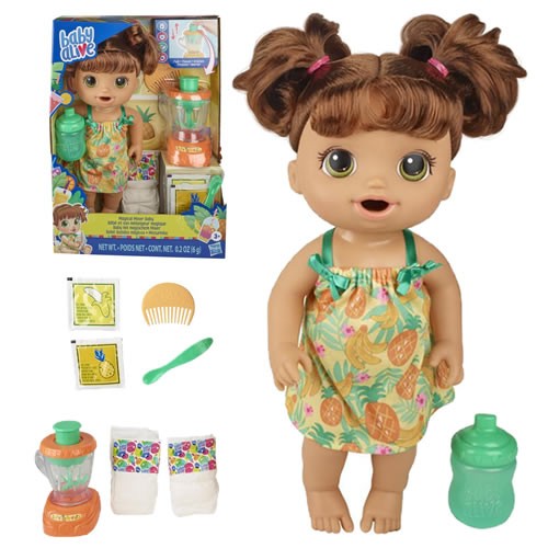 Baby Alive Dolls - Magical Mixer Baby Tropical Treat Shake (Brunette) - 5X00