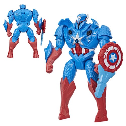 Avengers Mech Strike: Monster Hunters Figures - Deluxe Hunter Suit Captain America - 5X00