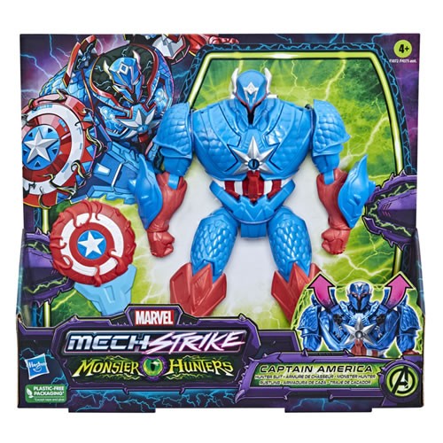 Avengers Mech Strike: Monster Hunters Figures - Deluxe Hunter Suit Captain America - 5X00