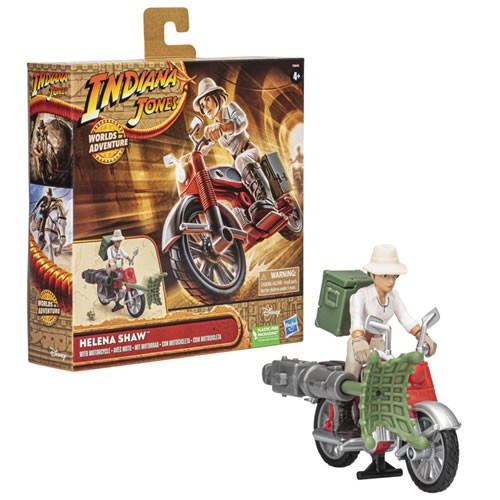 Indiana Jones Figures - Worlds Of Adventure - Helena Shaw w/ Motorcycle - 5X00