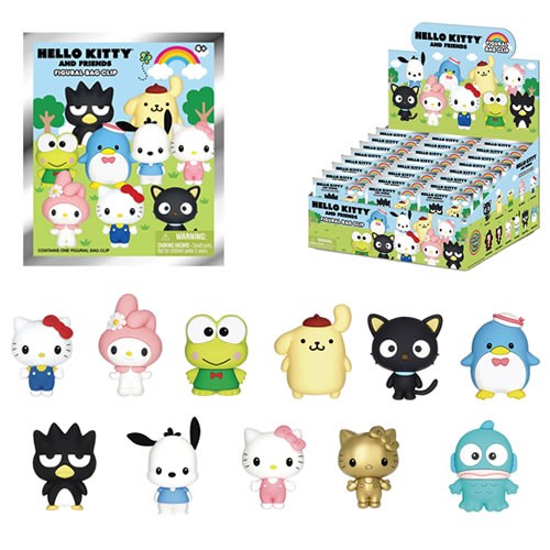 3D Foam Collectible Bag Clips - Hello Kitty & Friends - S01 - 24pc Blind Bag Display