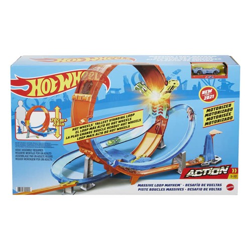 1:64 Scale Diecast - Hot Wheels Action - Massive Loop Mayhem Track Set