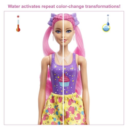 Barbie Dolls - Color Reveal Glitter Hair Swaps - Doll #01