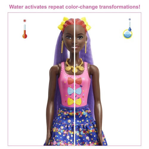 Barbie Dolls - Color Reveal Glitter Hair Swaps - Doll #02