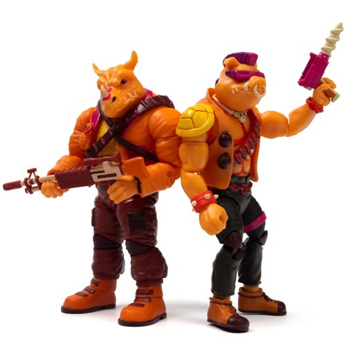 BST AXN Best Action Figures - TMNT - 5" Bebop & Rocksteady Arcade Flashing 2-Pack (SDCC 2022) Ex