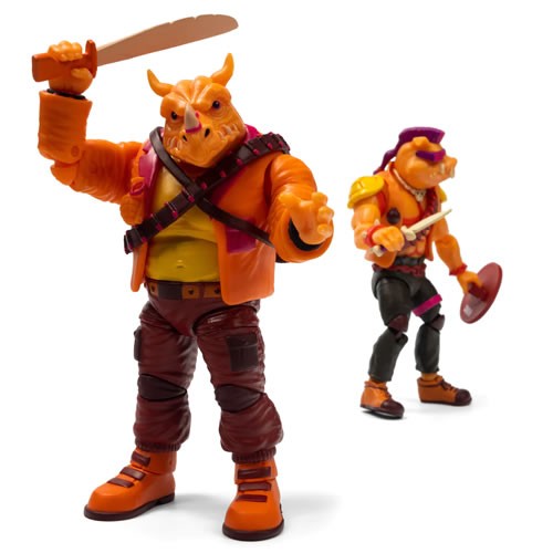 BST AXN Best Action Figures - TMNT - 5" Bebop & Rocksteady Arcade Flashing 2-Pack (SDCC 2022) Ex