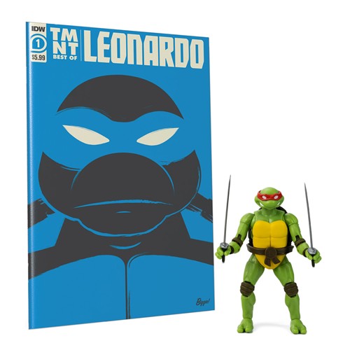 BST AXN Best Action Figures - TMNT - 5" Leonardo + Comic