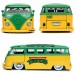 1:24 Scale Diecast - Hollywood Rides - TMNT - 1962 VW Bus w/ Leonardo